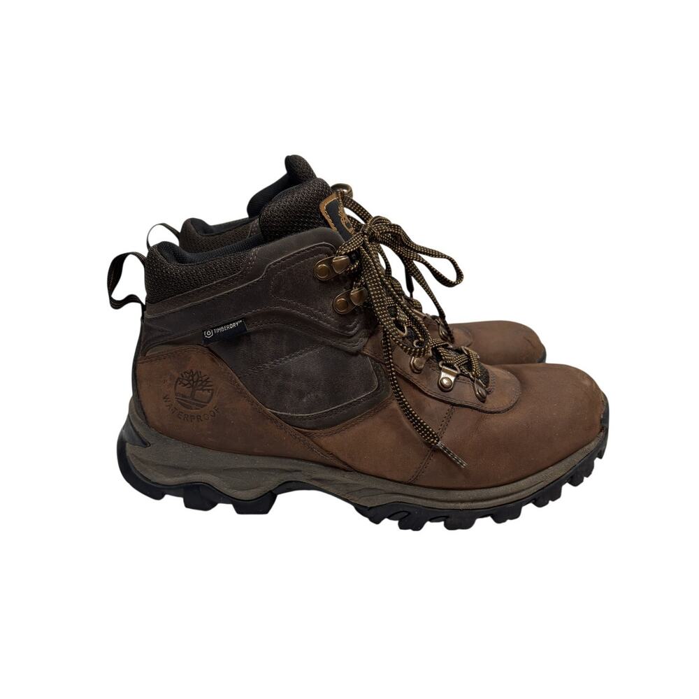 Timberland Mt. Maddsen Hiking Boots Mens 9.5W Brown Waterproof Leather